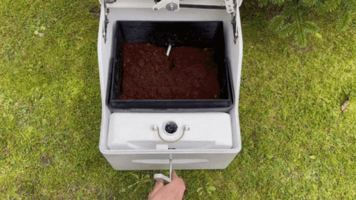 How to empty a cuddy composting toilet