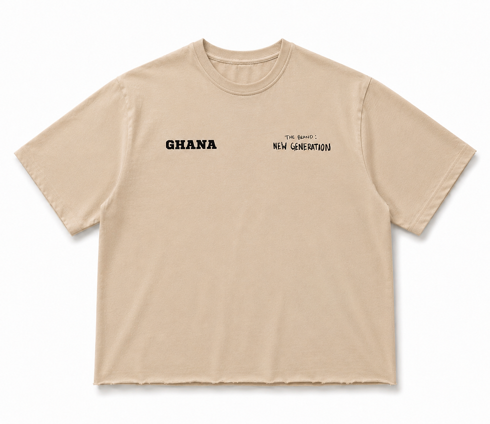 Thumbnail: Sand Adinkra Tee oversized graphic streetwear inspired by Ghanaian heritage