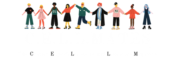 9 students hold hands above the word cellmates which is subheaded with The Chester English Language and Literature Magazine