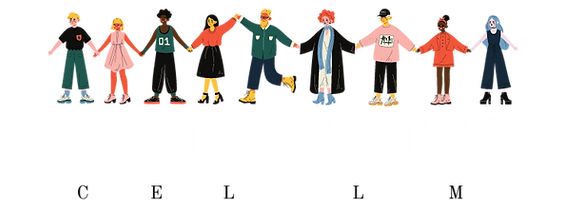 9 students hold hands above the word cellmates which is subheaded with The Chester English Language and Literature Magazine