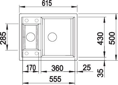 Thumbnail: სამზარეულოს ნიჟარა/Kitchen sink, BLANCO METRA 6 (#525923)