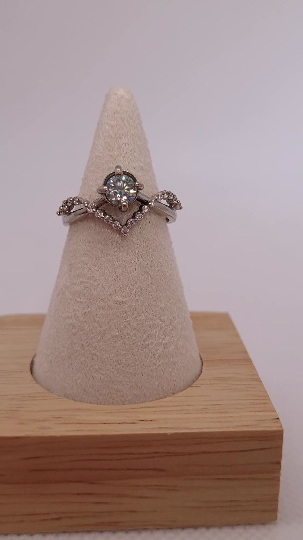 Thumbnail: Moissanite Crown Ring