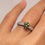 Thumbnail: Moissanite green yellow 1ct Ring