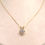 Thumbnail: Moissanite 1.ctw Golden Necklace