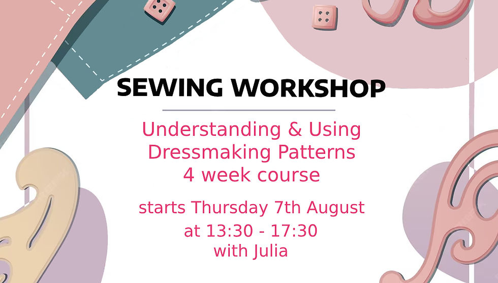 Understanding & Using Sewing Patterns 4 week course