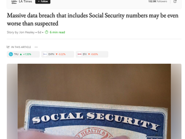 Freeze Your Credit Report at ALL THREE BUREAUS