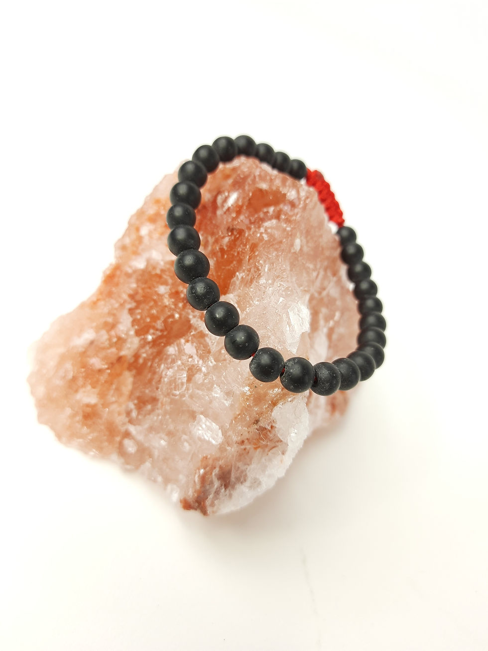 Miniatura: Bracciale Japamala in Shungite Nero Opaco - Pietra dell'Energia Positiva / 06 mm