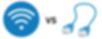 Comparison graphic showing WiFi versus Ethernet connection for webcam streaming