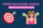 Webcam model goals illustration showing target and money, with text how to set and hit them