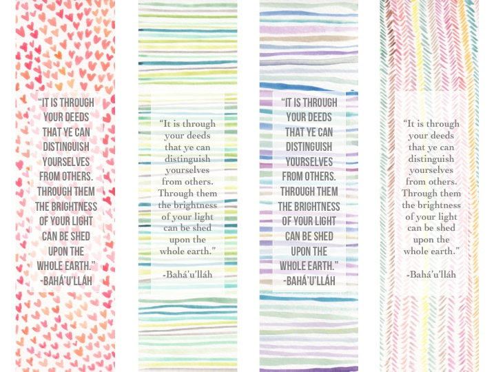 Watercolor &amp; Quote Bookmark Printable