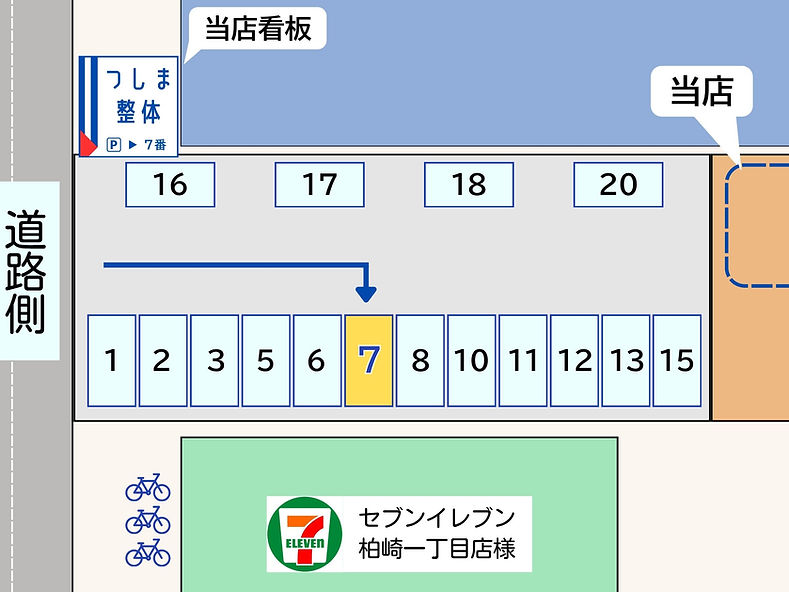 つしま整体駐車場案内2