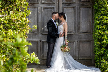 Bride and groom wedding portrait captured by Cherrywood 
