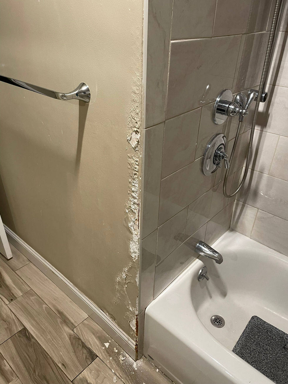 Bathroom wall deteriation
