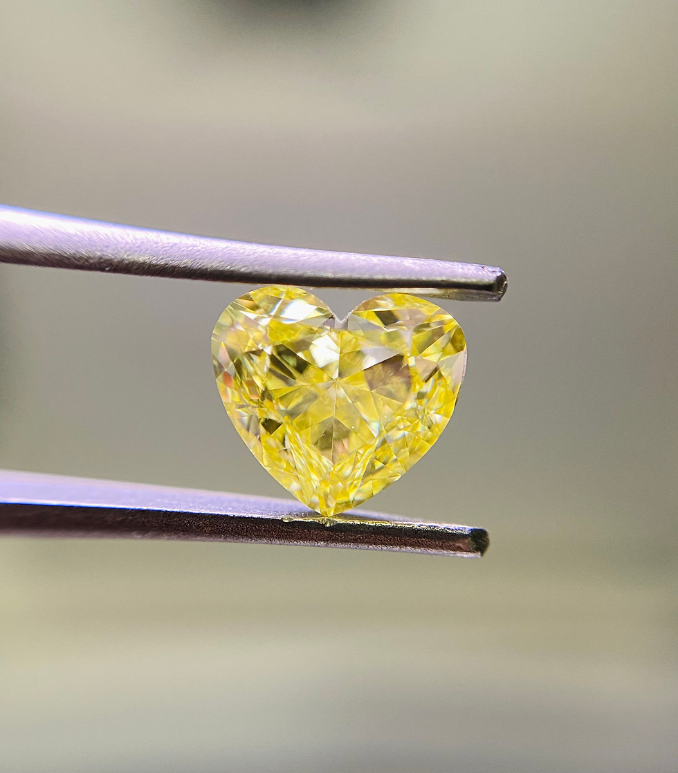 1.00 ct, Heart Shape, Fancy Intense Yellow, VS1 Clarity-GIA Certified-JD2299