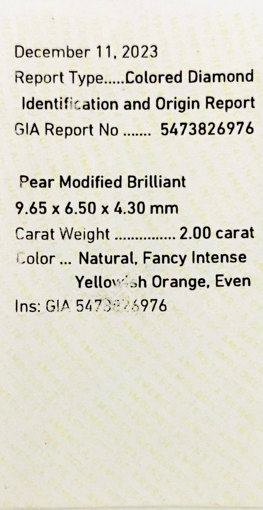 Thumbnail: Fancy Intense Yellowish Orange certificate