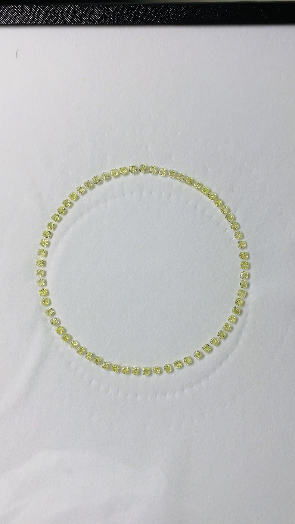 Thumbnail: 0.30ct+ Size Fancy Yellow VS Calibrated Cushion Shape Layout Neckless JDL-52