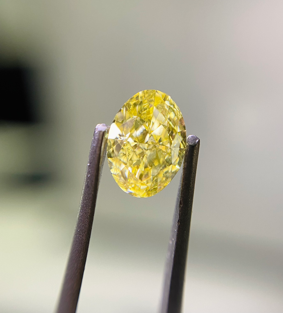 0.62 ct, Oval Shape, Fancy Intense Yellow, SI2 Clarity-GIA Certified-JDB1044
