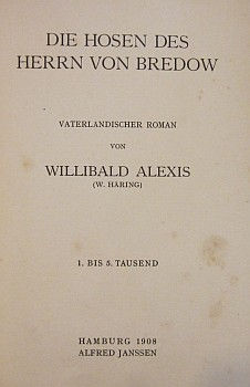 ALEXIS ( WILLIBALD) - DIE HOSEN DES HERRN VON BREDOW