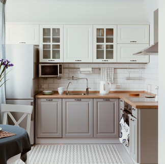 Cocina color gris