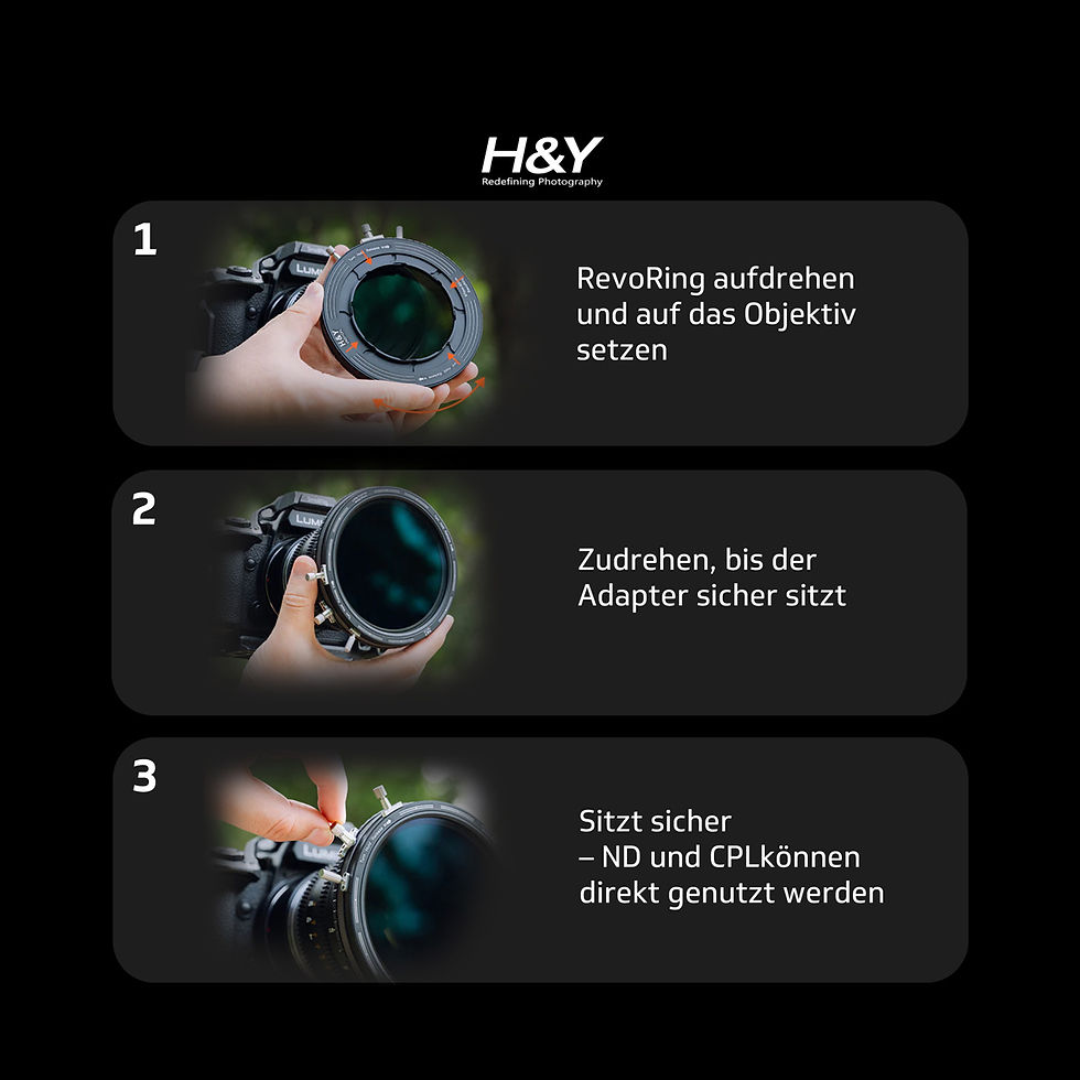 Miniaturbild: H&Y RevoRing ND3-1000 + Pol Filter MK II 82-95mm