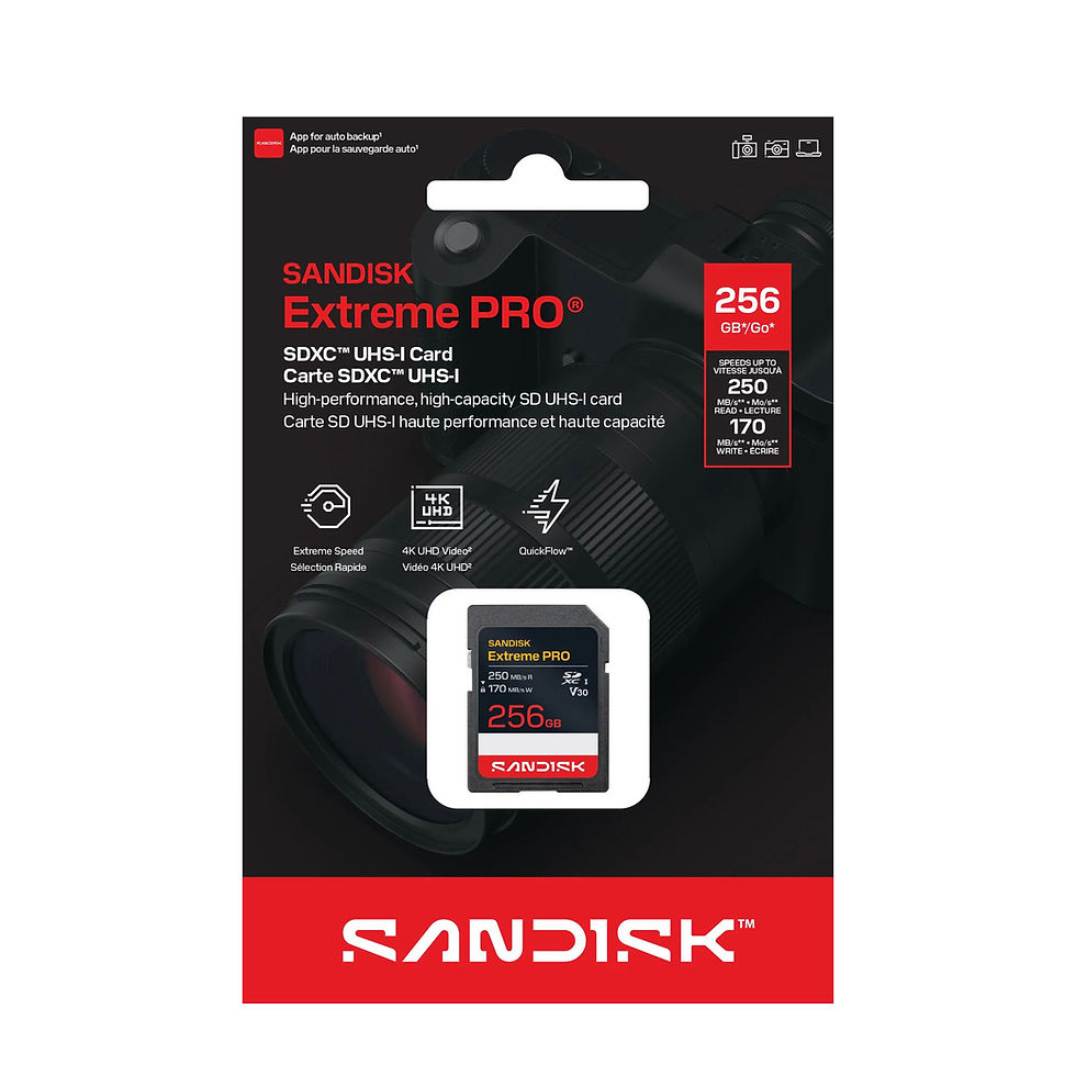 Sandisk Extreme PRO 250MB/s SDXC 256GB V30