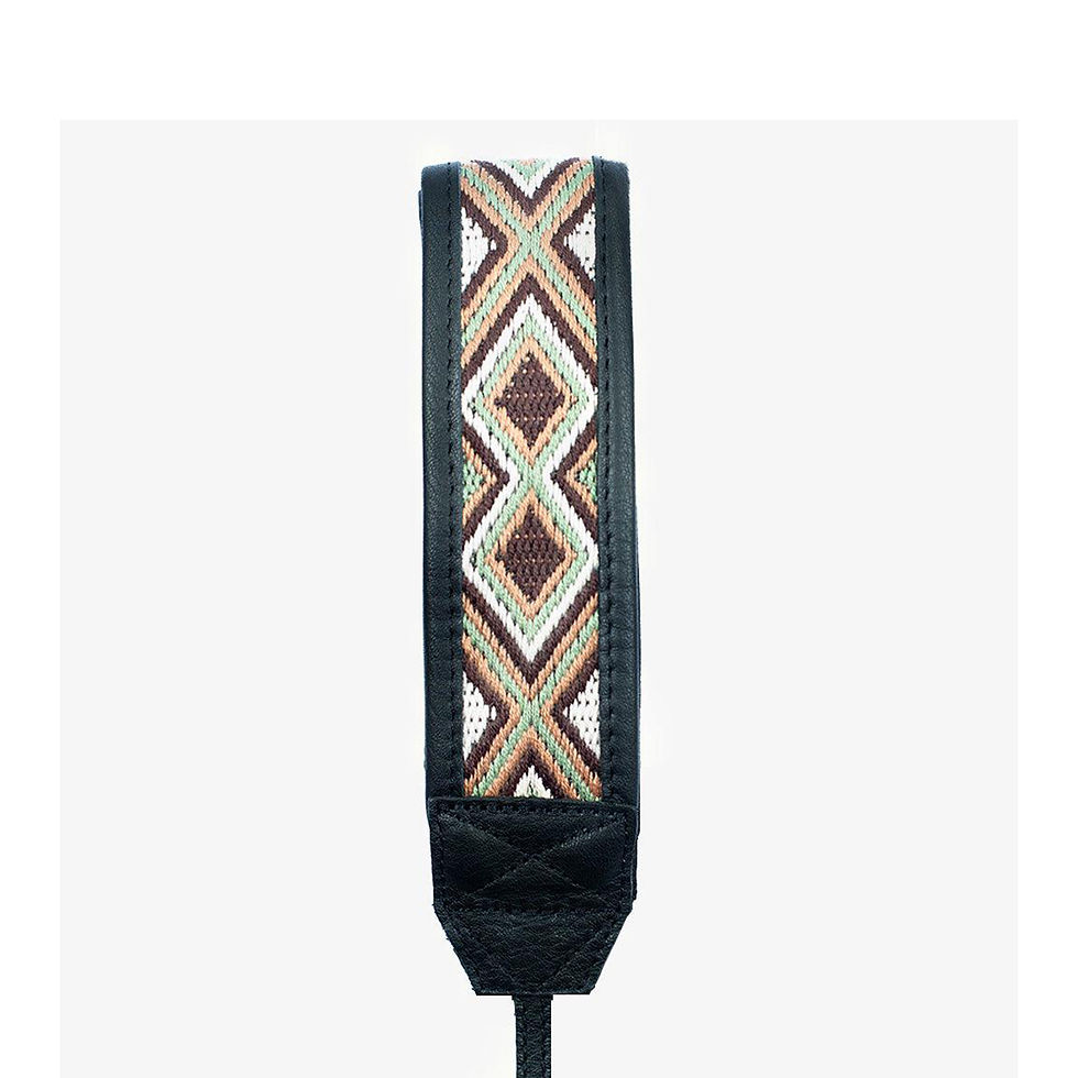 Miniaturbild: Bronkey Jaipur #110 - Fabric &  Leather camera strap