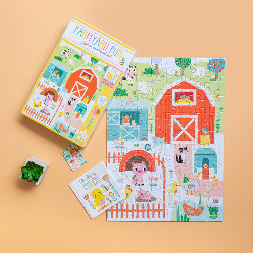 Jigsaw & Book Set Farmyard Fun rfgifts