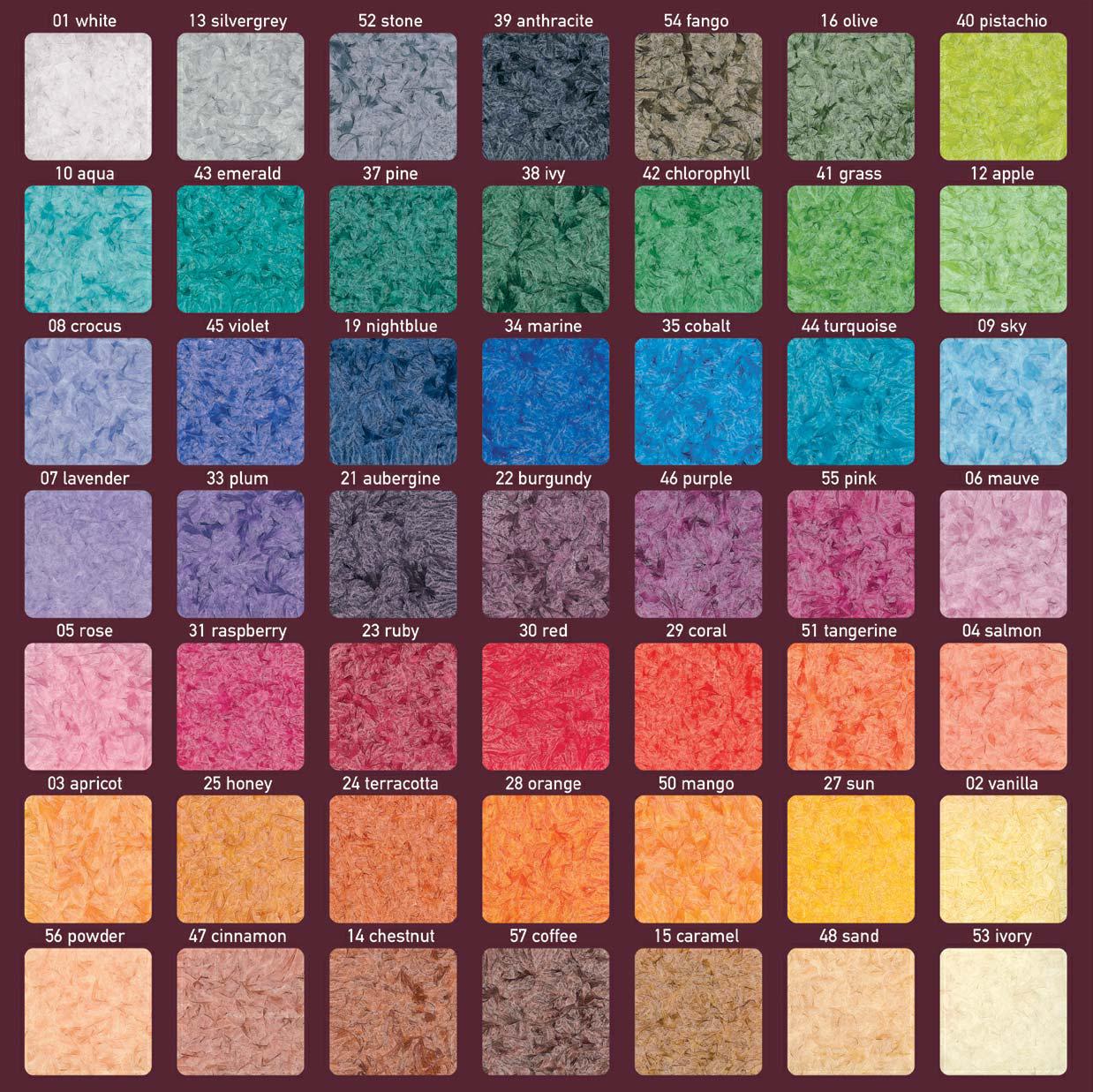 49 Couleurs disponibles