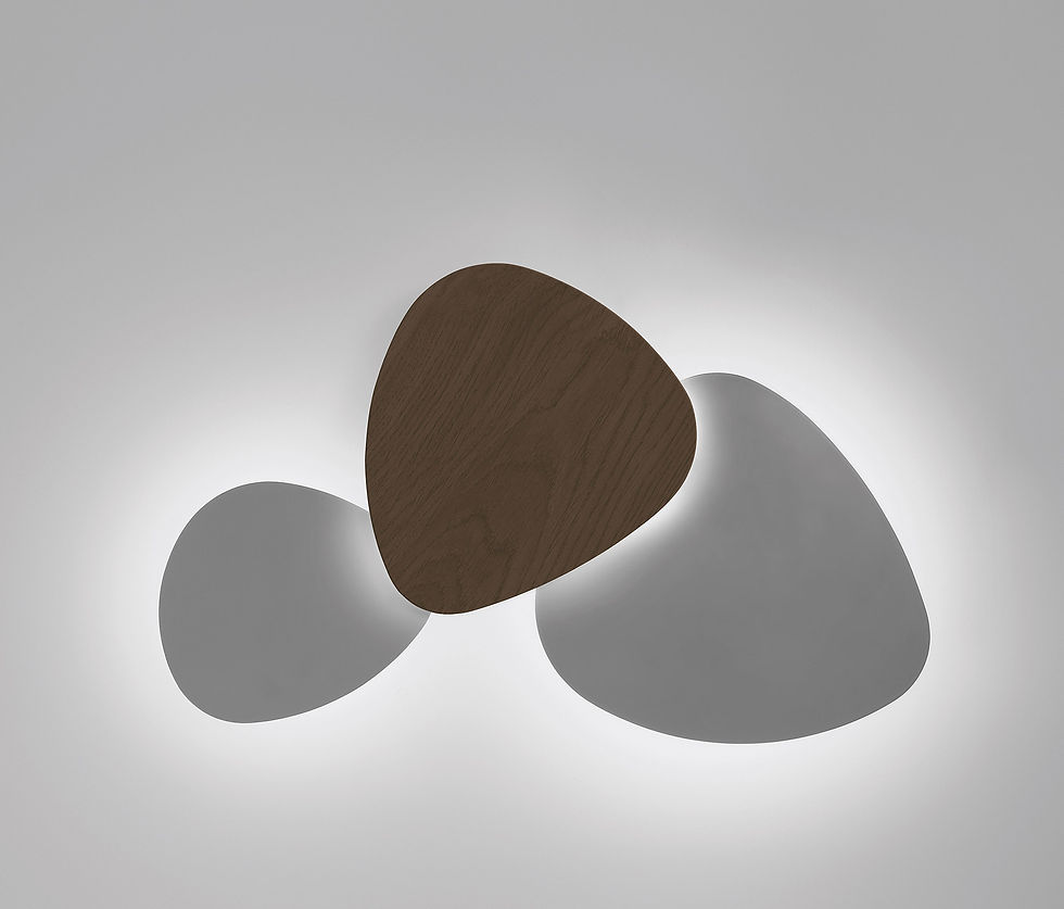 Galet orientables Triple blanc chene