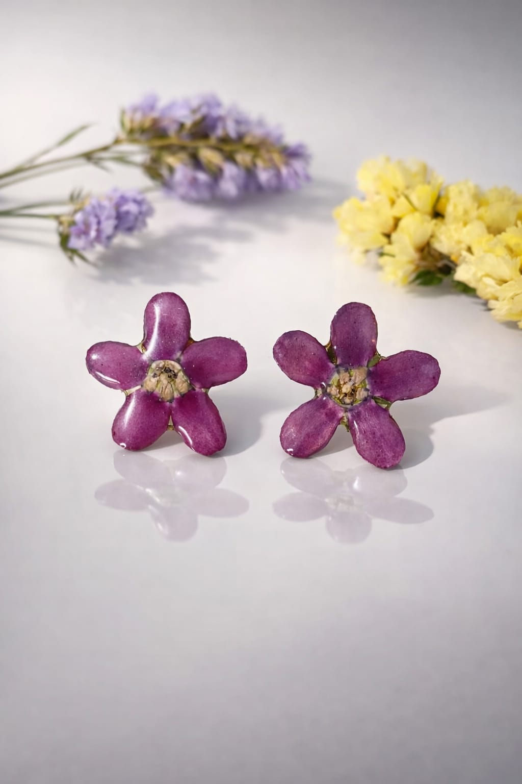 Pendientes flor Morada Eterna