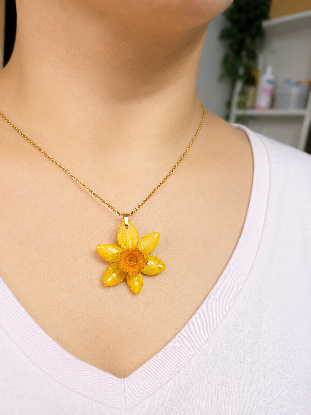 💛Collar flor de narciso💛