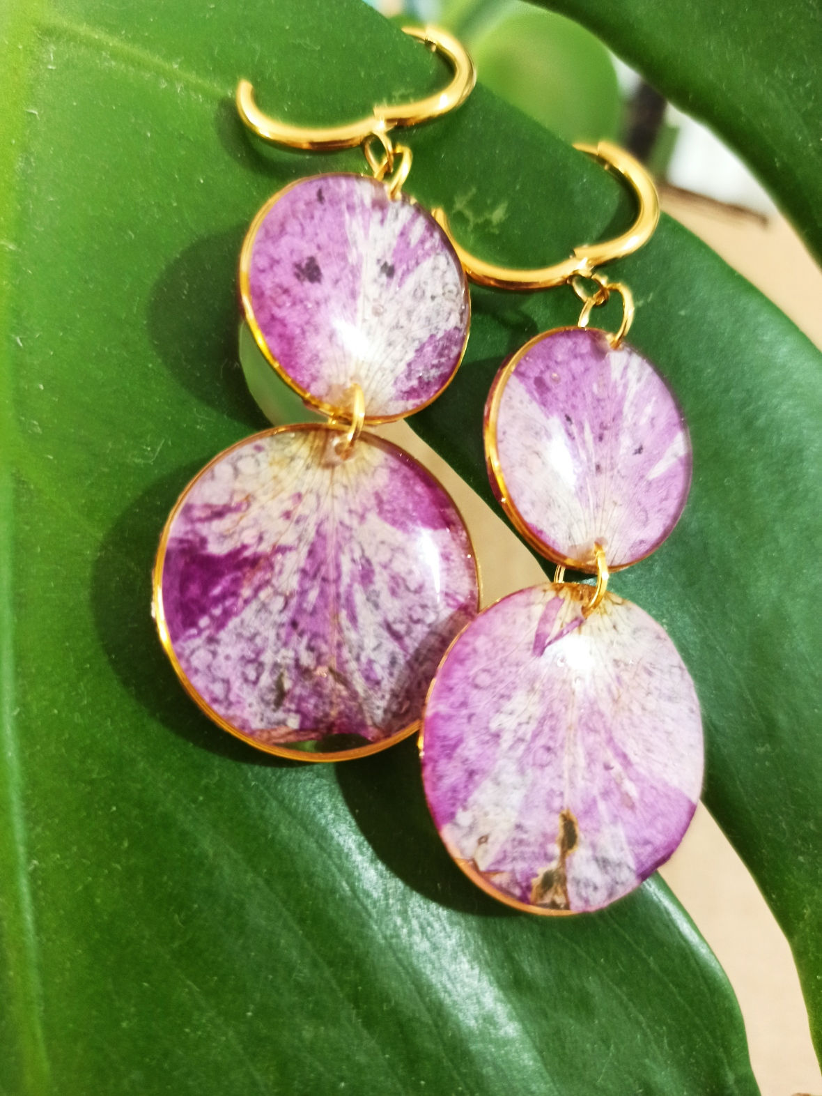 Pendientes "Rosa Variegada"