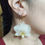 Miniatura: Pendientes orquidea blanca mediana