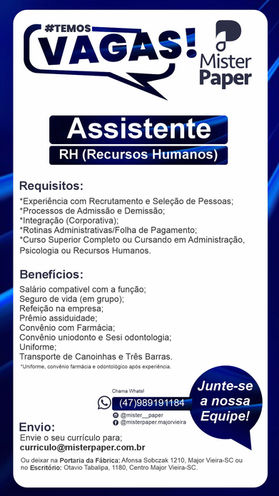 Assistente RH (Recusros Humanos)