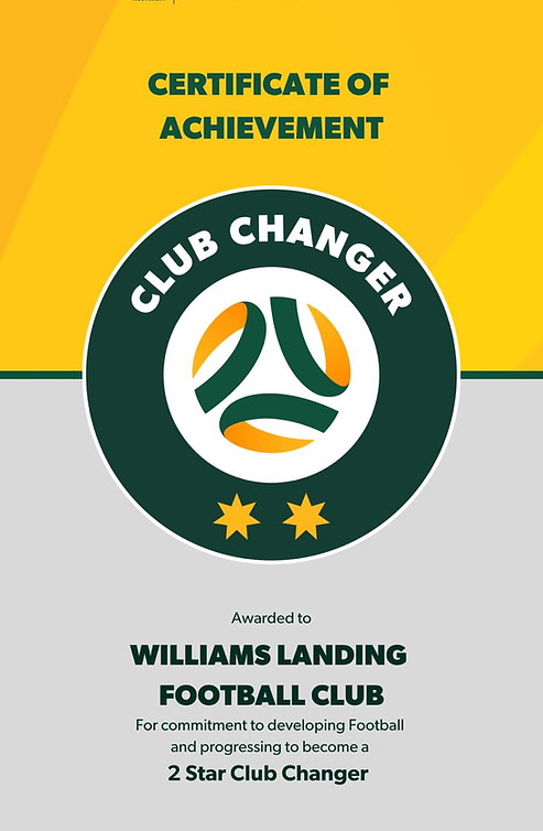 Club Changer certificate