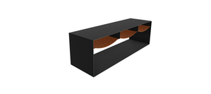Hughes Bent Steel Coffee Table with Leather