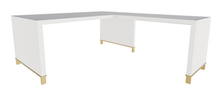 Clayborne Desk w/ Return, No Modesty Panel and Open Support