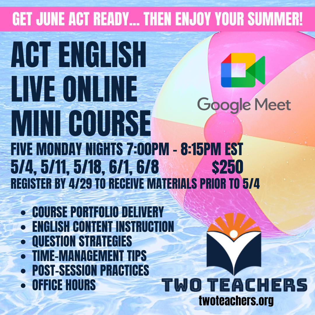 June ACT English Live Online Mini Course