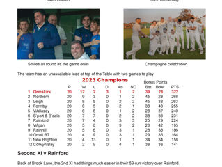 League Winning weekend for 1st XI & 2nd XI