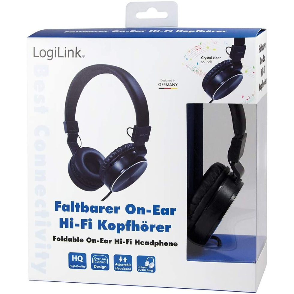 Miniatura: LogiLink Cuffie Stereo Pieghevoli