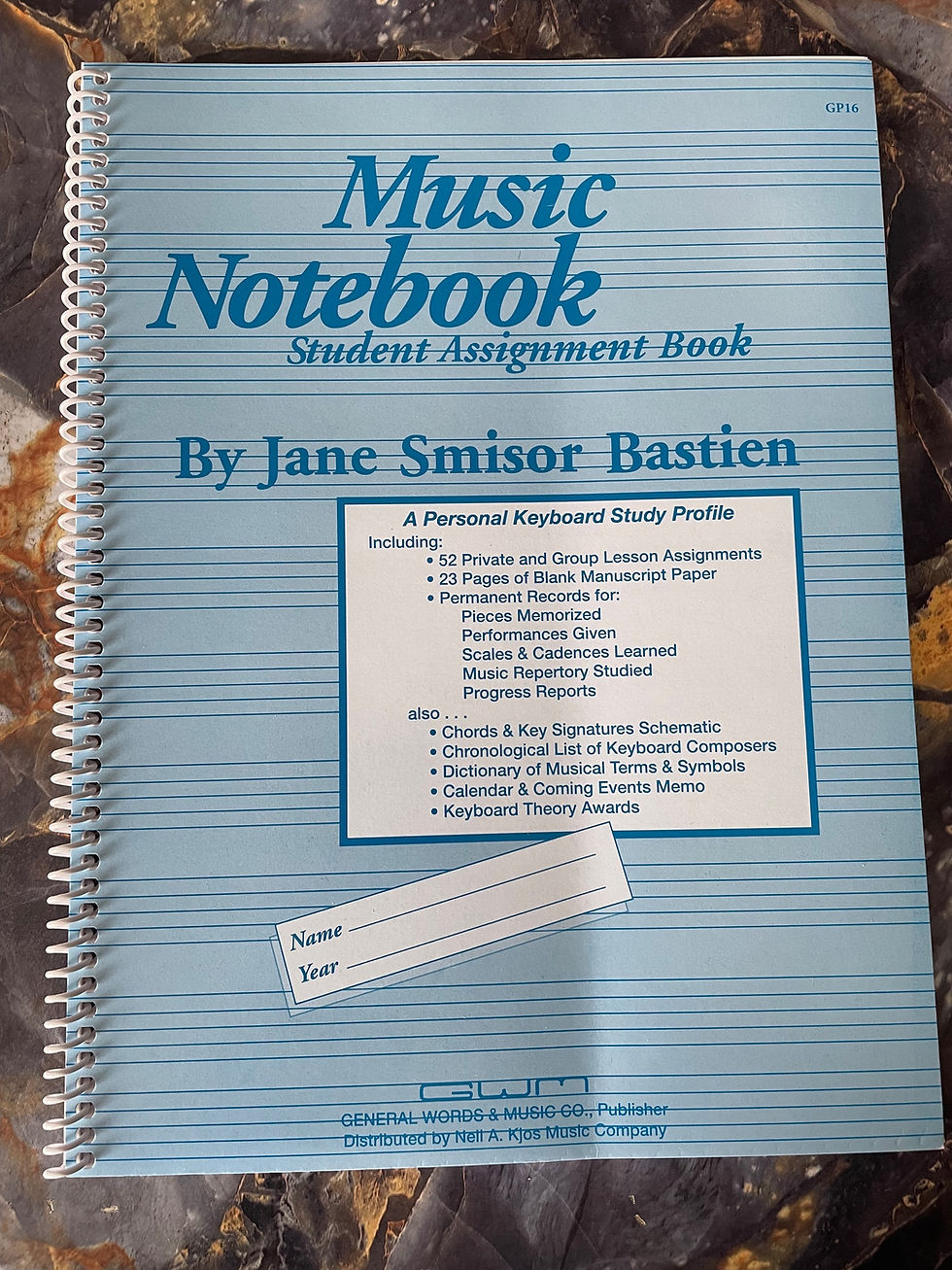 KJOS Music Notebook Student Assignment Bk