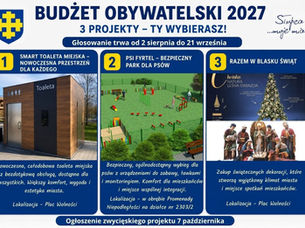 Smart toaleta miejska, park dla psów i świąteczne dekoracje na rynku - to projekty w budżecie obywatelskim w Słupcy