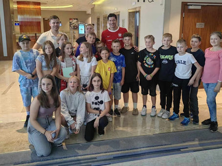 Spotkali się z Robertem Lewandowskim i Wojciechem Szczęsnym