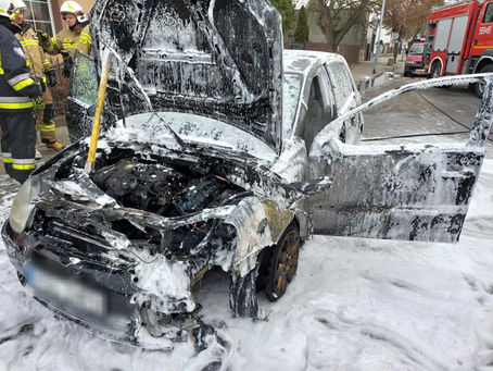 Auto spłonęło na Kilińskiego
