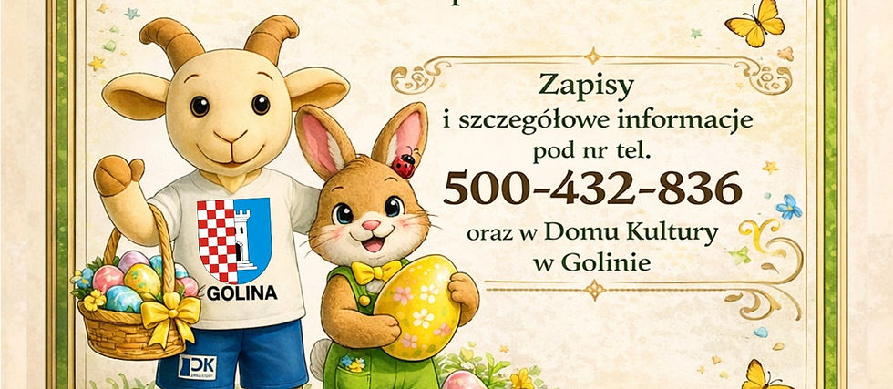 Szukają wystawców na Kiermasz Wielkanocny w Golinie