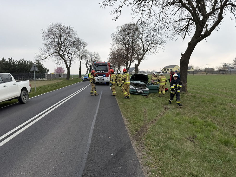 Wypadek na drodze wojewódzkiej. Jedna osoba trafiła do szpitala