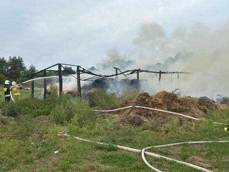 Paliła się stodoła w Kawnicach