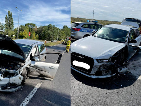 Zderzenie dwóch aut w Wólce