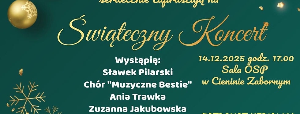 Świąteczny Koncert w Cieninie Zabornym