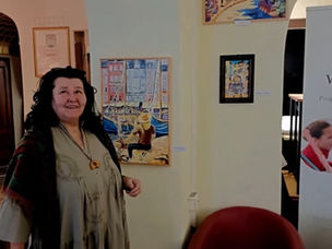 Żeglarskie podróże zamknięte w obrazach. Prace artystki z Giewartowa w Ośrodku Kultury Żeglarskiej i Marynistycznej w Poznaniu 